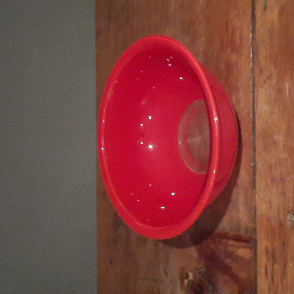 Red pyrex bowl